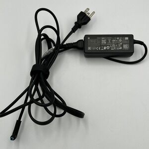 HP AC Adapter Laptop Charger 45W Black Very Good 19.5V TPN-DA16 Blue Tip